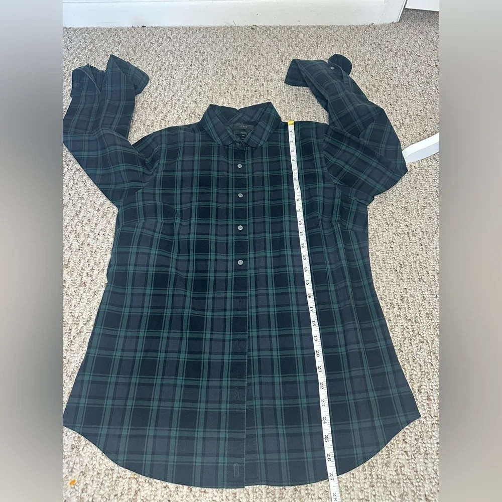 J. Crew Green and Black Casual Button Down Shirt size 12T